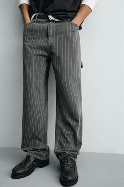 PINSTRIPE BAGGY FIT TROUSERS - Zara фото 15