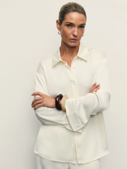 Блузка из жатого сатина / Zarina