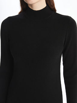 Yar?m Bal?k?? Yaka Kad?n Triko Elbise