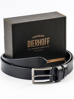 Мужской кожаный ремень Dierhoff ДРК 3053/3-35 Черный