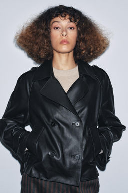 LEATHER JACKET ZW COLLECTION LIMITED EDITION - Zara фото 2