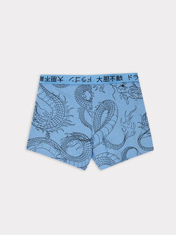 Цена за 2 штуки! Трусы для мальчиков боксеры голубые с принтом драконы - Mark formelle фото 2