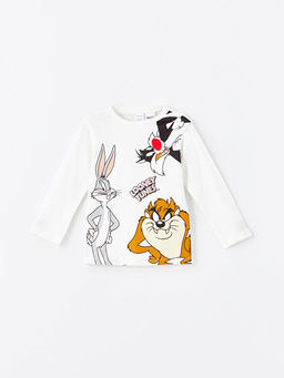 Bisiklet Yaka Bugs Bunny Bask?l? K?z ?ocuk Pijama Tak?m - Waikiki фото 2