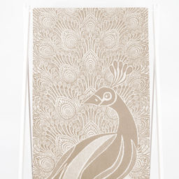 6с102.511ж2 Павлин (лён3) Полотенце махровое 67х150см