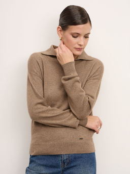 Джемпер из кашемира женский 11023 капучино