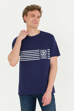 Erkek Lacivert Bisiklet Yaka Ti__rt