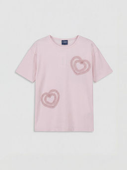 Bisiklet Yaka Nak??l? K?z ?ocuk Ti??rt