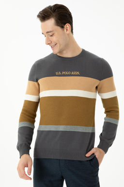 Мужской свитер антрацитового цвета - U.s. polo assn фото 15