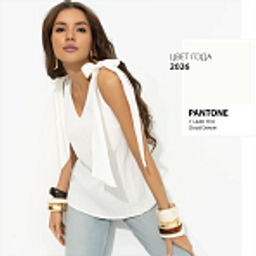 Топ из жатой ткани, Ты мой идеал (белый) - Charutti фото 14