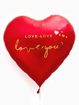 Воздушный шар фольгированный 63" «Сердце, красное"