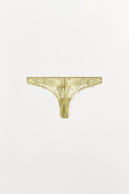 TANGA ENCAJE / Amarillo - Zara фото 2