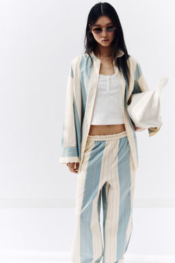 Loose-fit poplin trousers - H&m фото 2