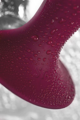 Фаллоимитатор Satisfyer Double Ball-R, силикон, красный, 18 см  фото 14