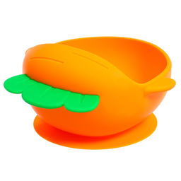 Набор для кормления, миска и ложка, пищевой силикон, оранжевый