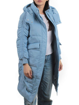 3064 BLUE Пуховик зимний женский (80% пух, 20% перо)