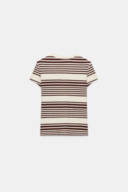 CAMISETA CUELLO PANADERO RAYAS / Rayas