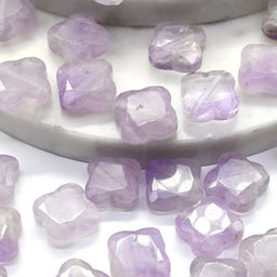 Бусина для творчества Клевер из аметиста светлого граненого 13*13мм, 1шт Радуга камня