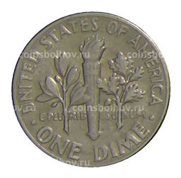 Монета 1 дайм (10 центов) 1976 года D США
