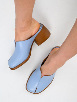 Сабо 5200.23663br.Голубая виктория+коричневый