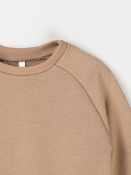 Свитшот Песок с вышивкой утепленный без начеса - Bungly фото 3