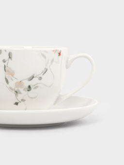 Пара чайная, 6 перс, 12 пр, 220 мл, фарфор N, белая, Цветы и листья, Primrose - Anna lafarg фото 3