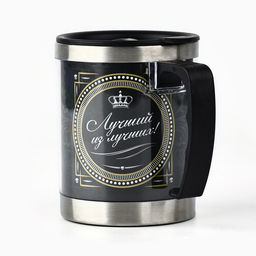 Термокружка Настоящий мужчина: 400 мл, сохраняет тепло 2 ч