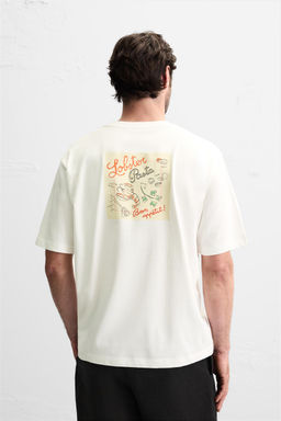 CONTRAST EMBROIDERY T-SHIRT - Zara фото 3