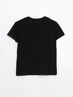 Bisiklet Yaka D?z Penye K?z ?ocuk Ti??rt