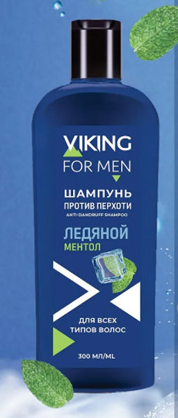 ВИКИНГ шампунь против Перхоти 300мл Ледяной ментол