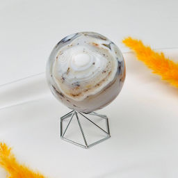 Шар из дендритового Агата на подставке