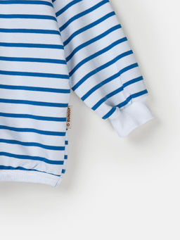 Свитшот облегченный Полоска Василек - Bungly фото 4