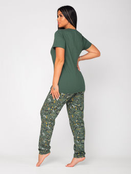 Пижама женская кулирка с брюками "ФИБИ 2" ЗЕЛЕНЬ