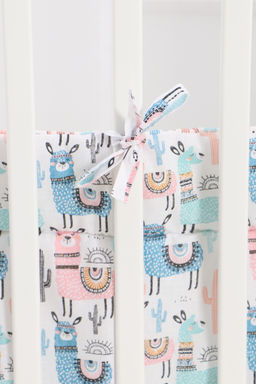 Бортик в кроватку четырехсторонний арт БРК35/ламы