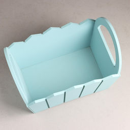 Кашпо деревянное 251617 см Мария, ручки боковые, МДФ, Серо-голубой - Дарим красиво фото 3