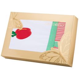 ФАРТУК МАЛЕНЬКИЙ ДЕКОРАТИВНЫЙ ФРУКТОВЫЙ САД ,БЕЛЫЙ\КРАСНЫЙ, 100 - Lefard фото 2