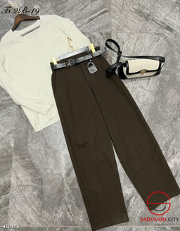 Брюки с ремнем широкие - Bruno фото 2