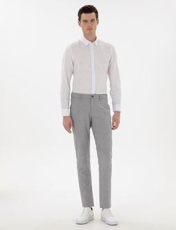 Gri Slim Fit Uzun Kollu G_mlek
