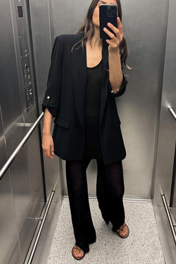 BLAZER WITH ROLLED-UP SLEEVES - Zara фото 4