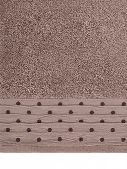 Полотенце для тела 70x140 светло-коричневый махровая ткань - Lucky фото 3