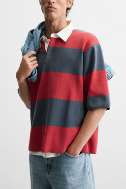 STRIPED KNIT POLO SHIRT - Zara фото 6
