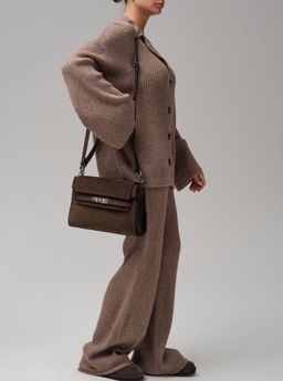 Замшевая сумка Rachel DBR 31361 кофе  фото 9