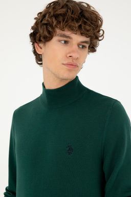Мужской темно-зеленый базовый свитер Неожиданная скидка в корзине - U.s. polo assn фото 2