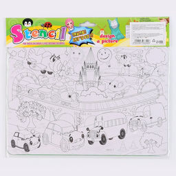 Трафарет для малышей Милый транспорт с раскраской - Simaland фото 7