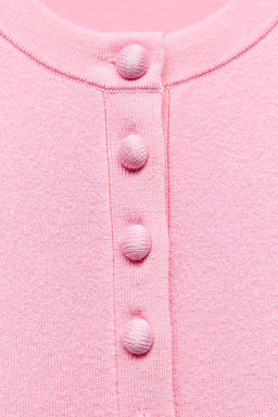 PLAIN KNIT 3/4 SLEEVE CARDIGAN - Zara фото 11