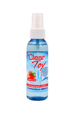Очищающий спрей CLEAR TOYS STRAWBERRY с антимикробным эффектом, 100 мл - Биоритм фото 2