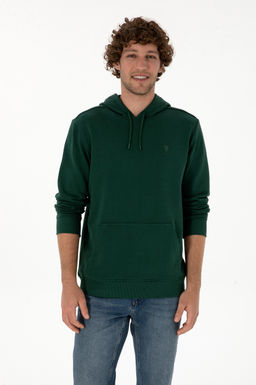 Erkek Koyu Ye_il Basic Sweatshirt Sepette S_rpriz _ndirim