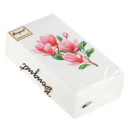 Салфетки бумажные Bouquet Original de Luxe 33х33см, 2-х слойные, 20 штук в упаковке, 100% целлюлоза, Магнолия (Россия)