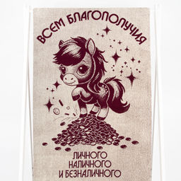 Полотенце махровое 6с102.411ж1 Золотое копытце (кр.дерево1) 67х150см