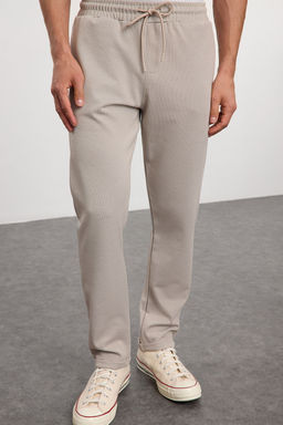 TRENDYOL MAN Bej Regular Fit Orme Esnek Rahat Beli Baglamal? Lastikli Duble Paca Kumas Pantolon TMNAW25PL00002 - Trendyolmilla фото 11