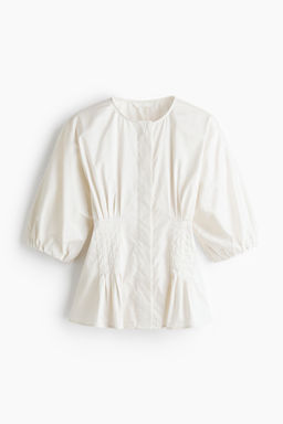 Blusa entallada de algod?n